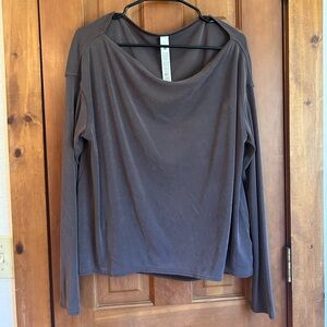 Lululemon Drapey Softstreme Off-the-Shoulder Long Sleeve Shirt